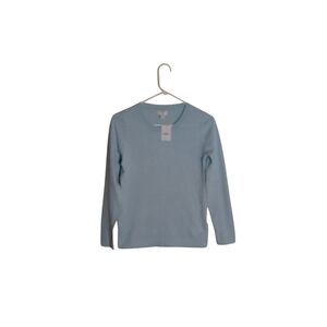 J. Crew Teddie Women's XS Lightweight Pullover Long Sleeve Pale Blue Sweater